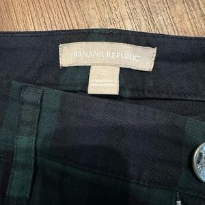 Banana Republic green tartan plaid pants